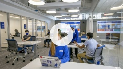 Video of students in the new Wilkinson Building at Duke.